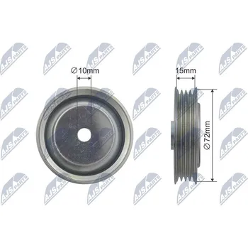 Vratná/vodicí kladka, klínový řemen NTY RNK-HD-017