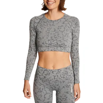 Dámské tričko Triko Hummel hmlMT PI SEAMLESS CROP T-SHIRT L/S 219909-2858 Velikost XS