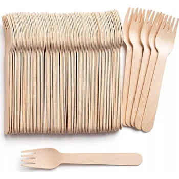 Jednorázové nádobí Vidličky Eko Party dřevěné 100 kusů