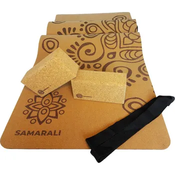 podložka na cvičení SAMARALI Dárkové balení jógy při východu měsíce BÉŽOVÁ