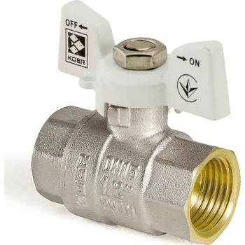 Ventil Kulový kohout motýl, bílý, KR.217.W 1/2"FF | KR.217.W 1/2"FF