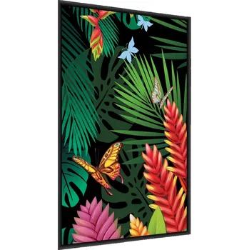 Obraz Plakát na zeď BAREVNÉ Listy Motýli 3D 30x40