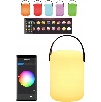Lampička Inteligentní LED Stolní Lampa Noční RGB Stmívatelná WiFi s Aplikací