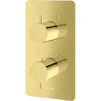 Vodovodní baterie Podomítková vanová a sprchová baterie Kohlman Axel Gold zlatá