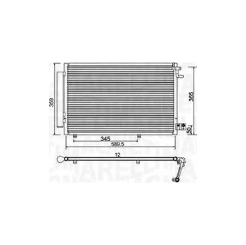 Výparník klimatizace Kondenzátor, klimatizace MAGNETI MARELLI 350203930000