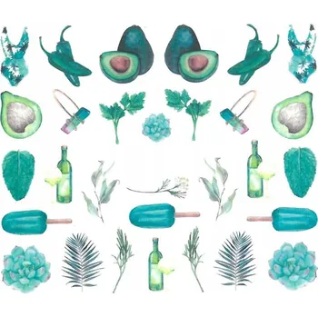 Vodolepka na nehty SAMOLEPKY BN1800 moderní