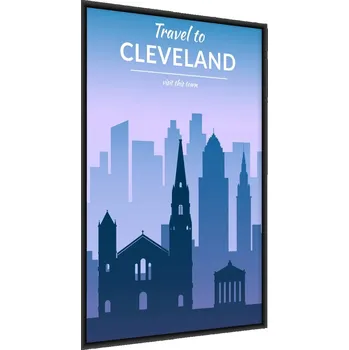 Obraz Plakát do obýváku Zarys BUDOVY Typografie 30x40 v rámu 30 x 40 cm