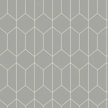 Tapeta ŠEDÁ GEOMETRICKÁ TAPETA DO OBÝVACÍHO POKOJE VZORY TAPETY