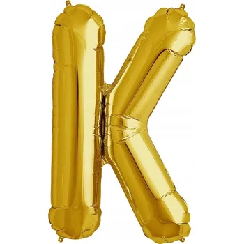 Balónek Fóliový balónek písmeno K zlatý 100 cm (40 palců)
