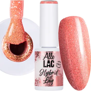 Lak na nehty Hybridní lak ALLELAC 6g LED/UV Gel Polish Flash Glitter Orange Lite