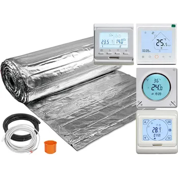 Topná rohož Sada TOPENÍ PODLAHOVÉ FÓLIE pod panely 5m2 150W/m2 + TERMOSTAT Digitální Bílý
