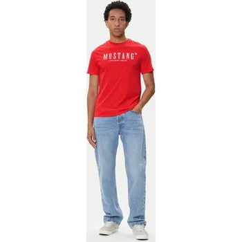 Mustang T-Shirt Austin 1016853 Červená Regular Fit S