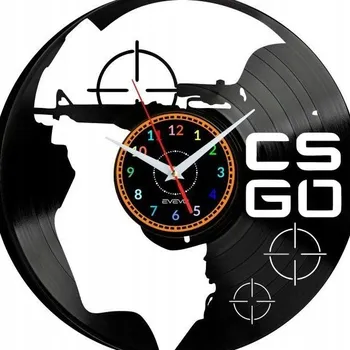 Hodiny Counter Strike hodiny nástěnné dekorativní moderní vinylová deska vinyl N černé
