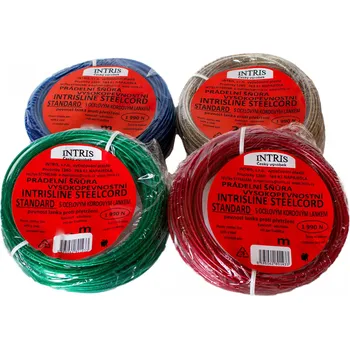 Šňůra na prádlo Intris Standard Clip šňůra na prádlo s ocelovým lankem a svorkami mix barev