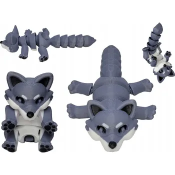 Figurka Pohyblivá figurka Vlk, kloubový, 3D tisk, flexibilní Vlk