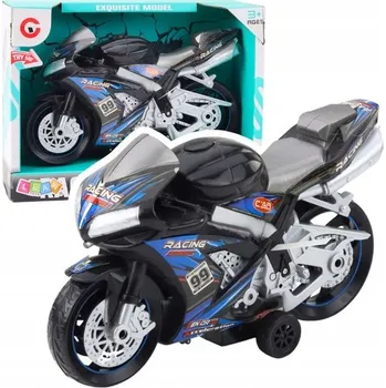 autíčko Závodní Motorka Se Světly a Zvuky Černo-Modrá