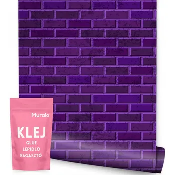 Fototapeta Tapeta v roli Fialové CIHLY Moderní Zeď 3D