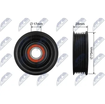 Vratná/vodicí kladka, klínový žebrový řemen NTY RRK-MZ-003