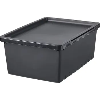 Úložný box IKEA UPPSNOFSAD kontejner / krabice s víkem černý 35x25x14 cm/9 l