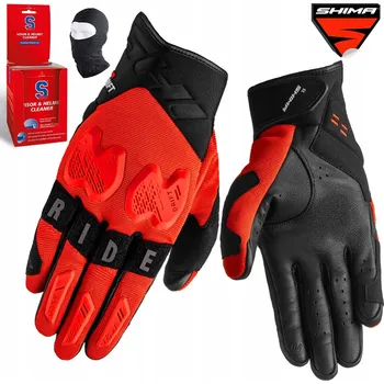 Moto rukavice Motocyklové rukavice SHIMA DRIFT RED pánské letní + DÁRKY ZDARMA