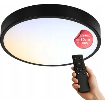 Stropní Svítidlo kulatý Ledhoff 30 x 5 cm černý