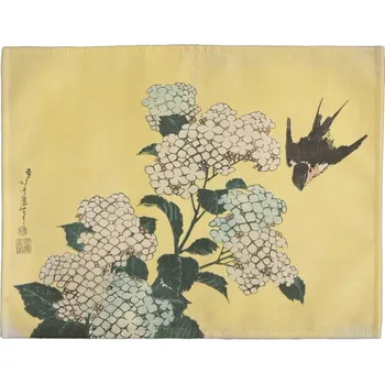 prostírání Prostírání na stůl Hortenzie a Vlaštovka Katsushika Hokusai