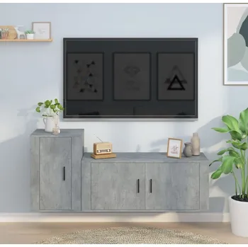 Obývací stěna vidaXL 2dílný set TV skříněk kompozitní dřevo [3188480] Barva: Betonová šedá