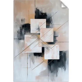 Obraz SAMOLEPÍCÍ PLAKÁT do LOŽNICE OBÝVÁKU Abstraktní Geometrický 40x60