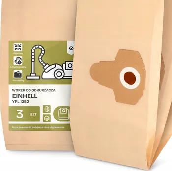 Sáček do vysavače 3x SÁČEK do VYSAVAČE Einhell YPL 1252 Papírový Objemný TAŠKA SÁČKY 2A