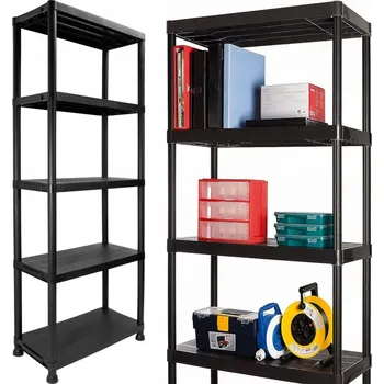 Dílenský regál Plastový skladový regál Gockowiak 171 x 61 x 31 cm, nosnost 25 kg na polici