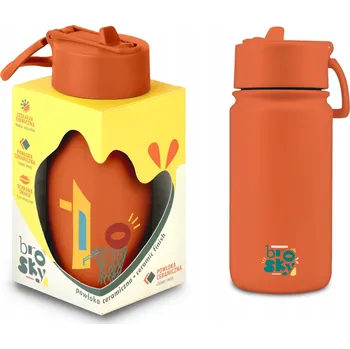 Láhev Lahev na pití Brosky O. Brick Red s brčkem 450 ml