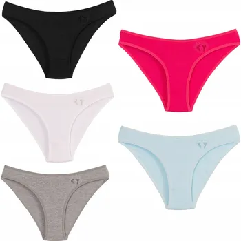 Kalhotky Dámské BAVLNĚNÉ kalhotky KALHOTKY plné 5 kusů L/XL