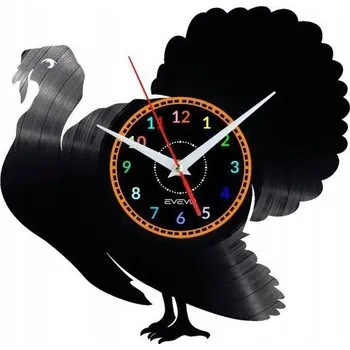 Hodiny KRŮTA NÁSTĚNNÉ HODINY DEKORATIVNÍ MODERNÍ VINYLOVÁ DESKA