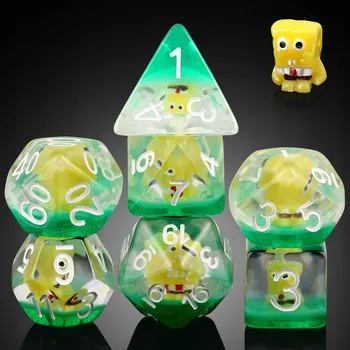 Příslušenství k deskovým hrám SPONGEBOB SADA 7 EPOXIDOVÝCH KOSTEK RPG