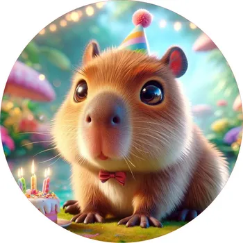 Jedlá dekorace na dort KAPYBARA-06 Materiál: Jedlý papír