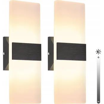 Nástěnné svítidlo 2x Nástěnné LED svítidlo do interiéru, lampička do ložnice 12W 3000K