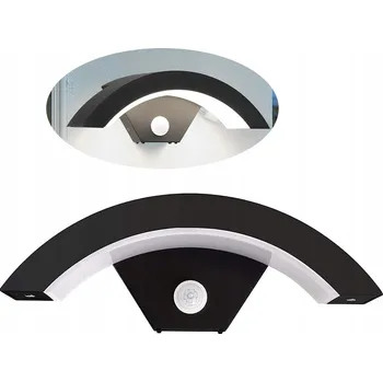 Venkovní osvětlení 18W LED Venkovní nástěnné svítidlo 6000K fasádní lampa s POHYBOVÝM SENZOREM