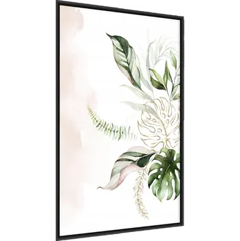Obraz Plakát v Rámu LISTY Květy Akvarel Dekorace 30x40