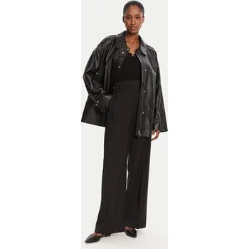 Pánská casual bunda BOSS Kožená bunda Salaha 50544445 Černá Relaxed Fit 34