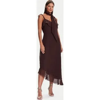 Dámské šaty Vero Moda Koktejlové šaty Sabrina 10344471 Hnědá Regular Fit XS