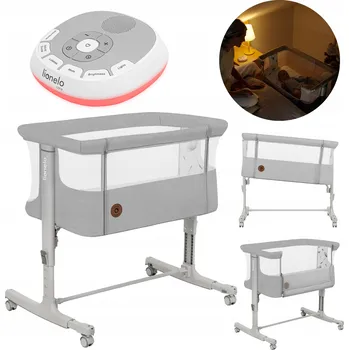 Dětská postýlka Dětská postýlka přistavná + Hrací Skříňka v sadě Lionelo Aurora BabyNap