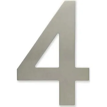 Domovní číslo Číslice "4" 100mm samolepící NEREZ