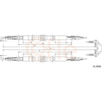 Auto-moto Tažné lanko, parkovací brzda COFLE CFE11.5858