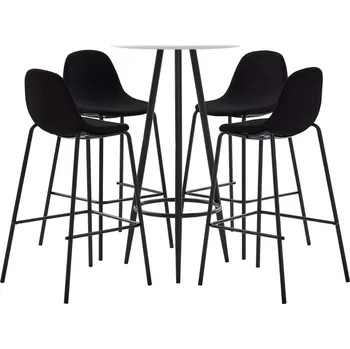 Jídelní set vidaXL 5dílný barový set textil [279799] Barva: Černá