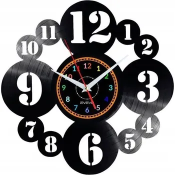 Hodiny ČÍSLICE HODINY NÁSTĚNNÉ DEKORATIVNÍ MODERNÍ VINYLOVÁ DESKA VINYL JAKO DÁREK