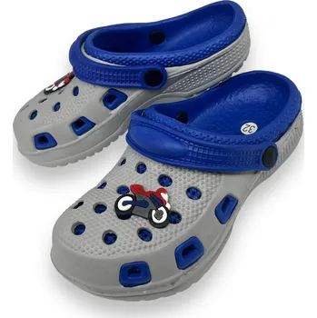 Chlapecké pantofle Adcz Chlapecké modré gumové nazouváky 01 Barva: Modrá, Velikost: 34