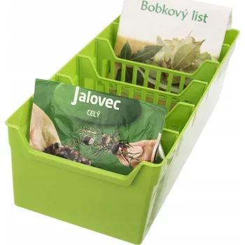 Zelený organizér / nádoba na koření 30x13x8 cm