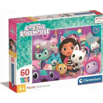 Puzzle Puzzle Gábinin Kouzelný Domek 60 dílků 26202 Clementoni Super Color 4+