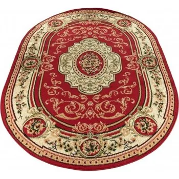 Koberec Makro Abra Oválný koberec ATLAS F744A červený Rozměr: 80x150 cm
