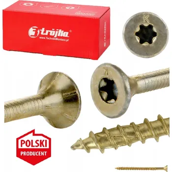 Vrut TESAŘSKÉ VRUTY DO DŘEVA ZLATÉ S HLAVOU TORX 3x35mm 500ks